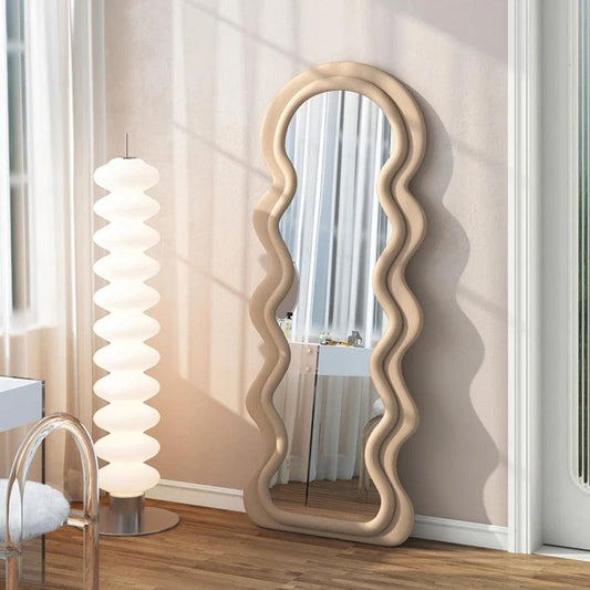 Standing Nordic Decorative Mirrors Large Wavy Makeup Long Decorative Mirrors Glass Bedroom Espelhos Decorativos Home Decor - Pacisia