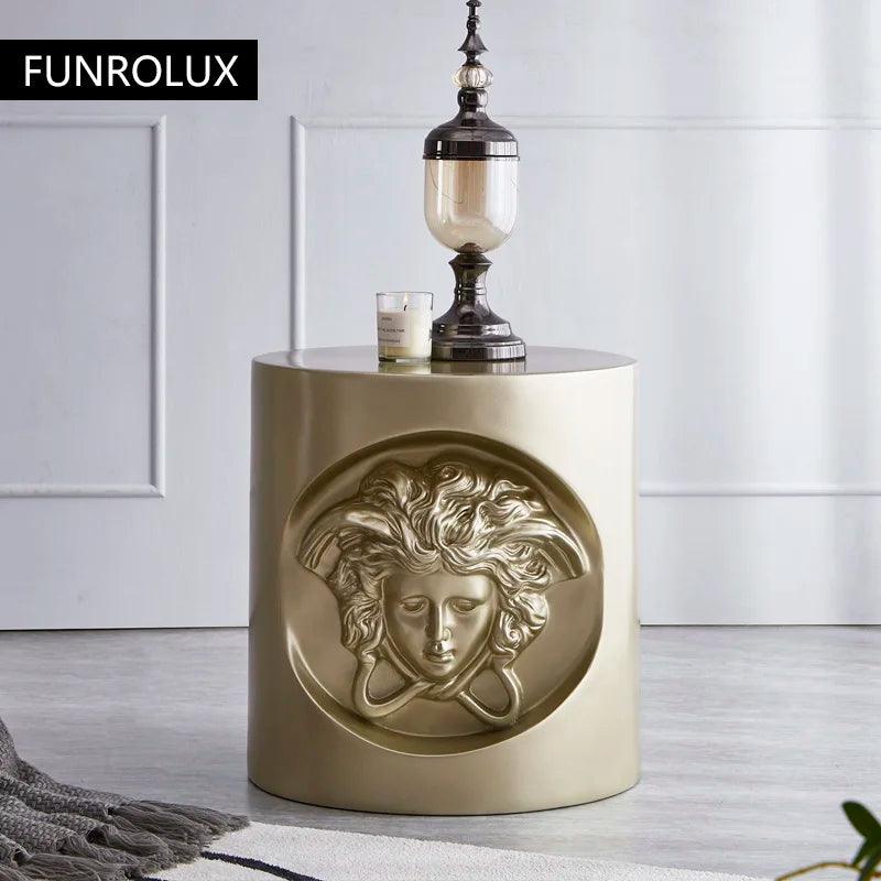 Light Luxury Creative Design Modern Style Home Living Room Small Corner Table Side Table Glass Steel Coffee Table - Pacisia