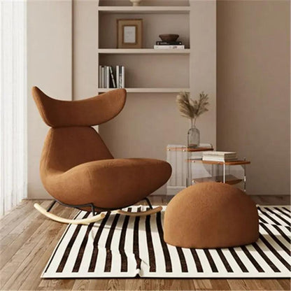 Fluffy White Living Room Chair Elastic Modern Nordic Lounge Living Room Chair Lazy Rocking Meubles De Salon Home Furniture - Pacisia