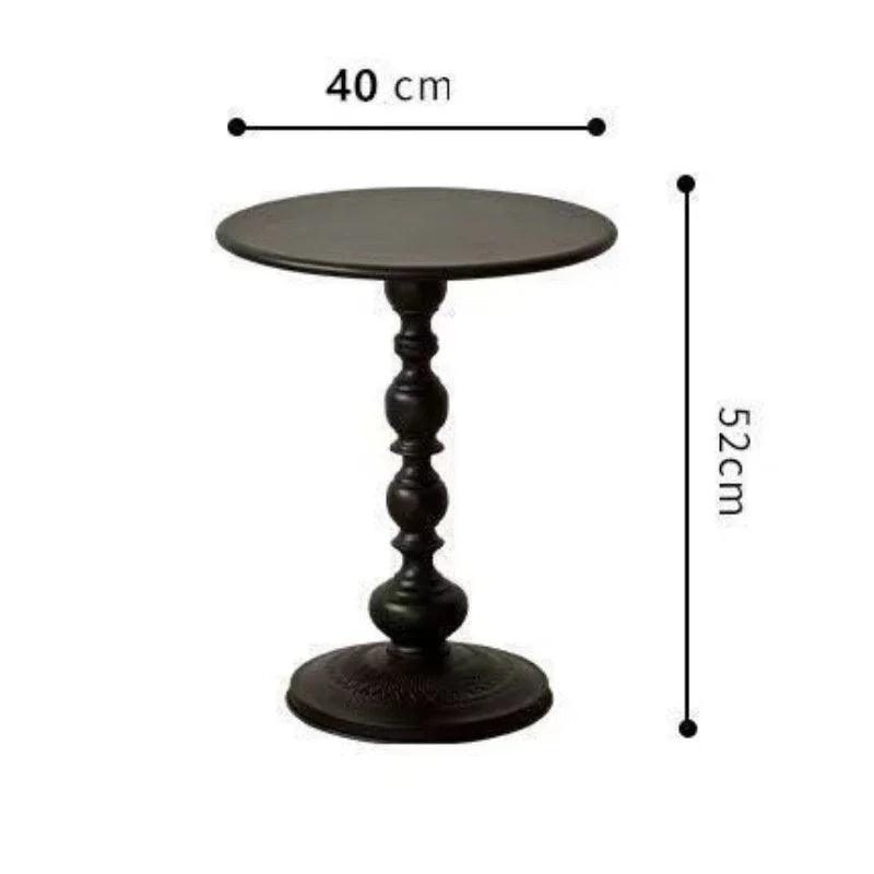 Living Room Side Table American Small Round Desk Light Luxury Coffee Table Retro Bedside Table Small Apartment Corner Desk - Pacisia