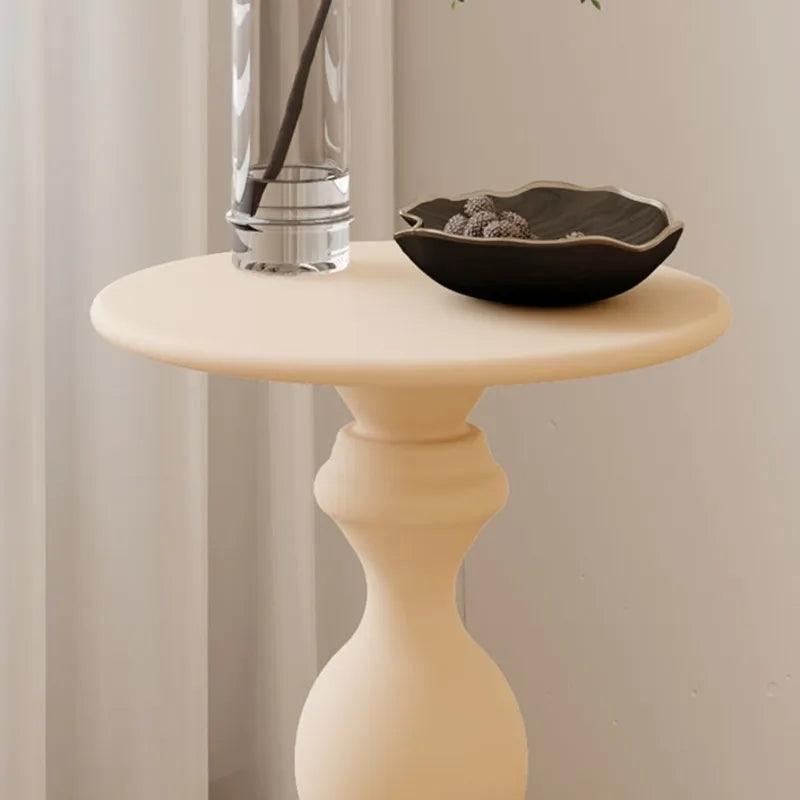 Cream Style Sofa Side Table Side Table Shelves Iron Small Coffee Table Mini Bedside Celebrity Small Round Table Can Be Moved - Pacisia