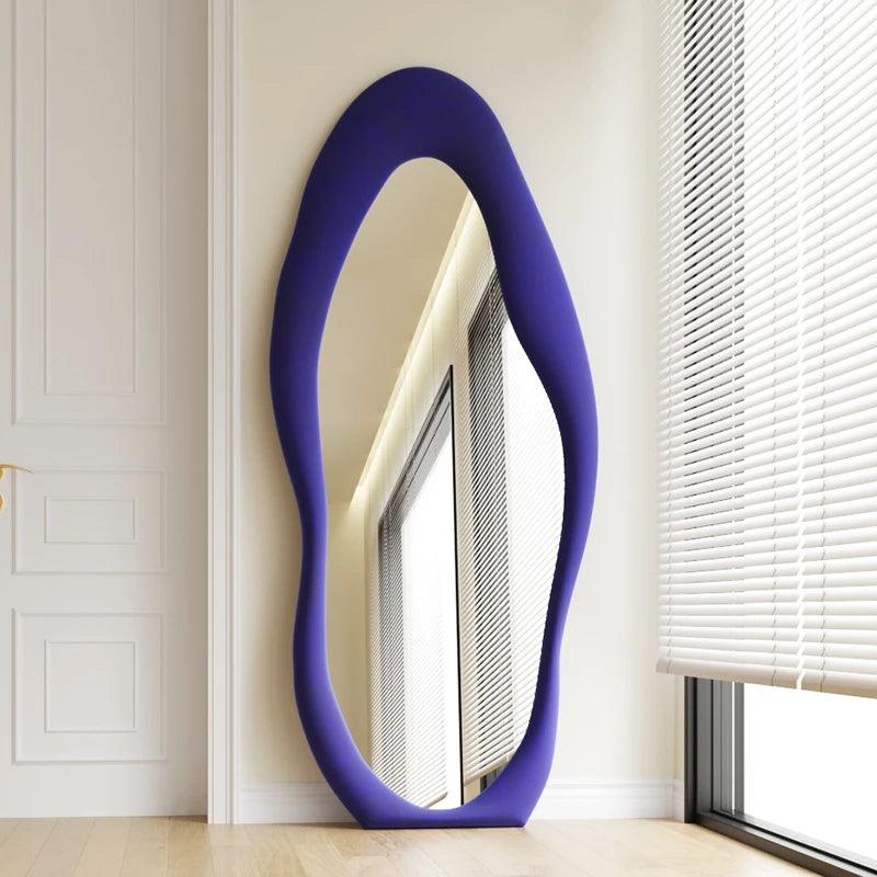 Irregular Shape Decorative Wall Mirror Modern Style Glass Aesthetic Floor Large Mirror Bedroom Full Body Deco Salon Home Decor - Pacisia
