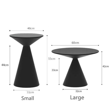 Round Light Luxury Metal Coffee Table Living Room Furniture Sofa Side Table A Few Balcony Tea Table Bedroom Nightstand - Pacisia