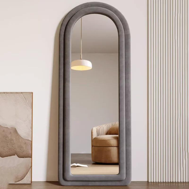 Personalized Full Body Kawaii Mirror Korean Office Girl Floor Living Room Mirror Wall Standing Cute Decoration Maison Home Decor - Pacisia