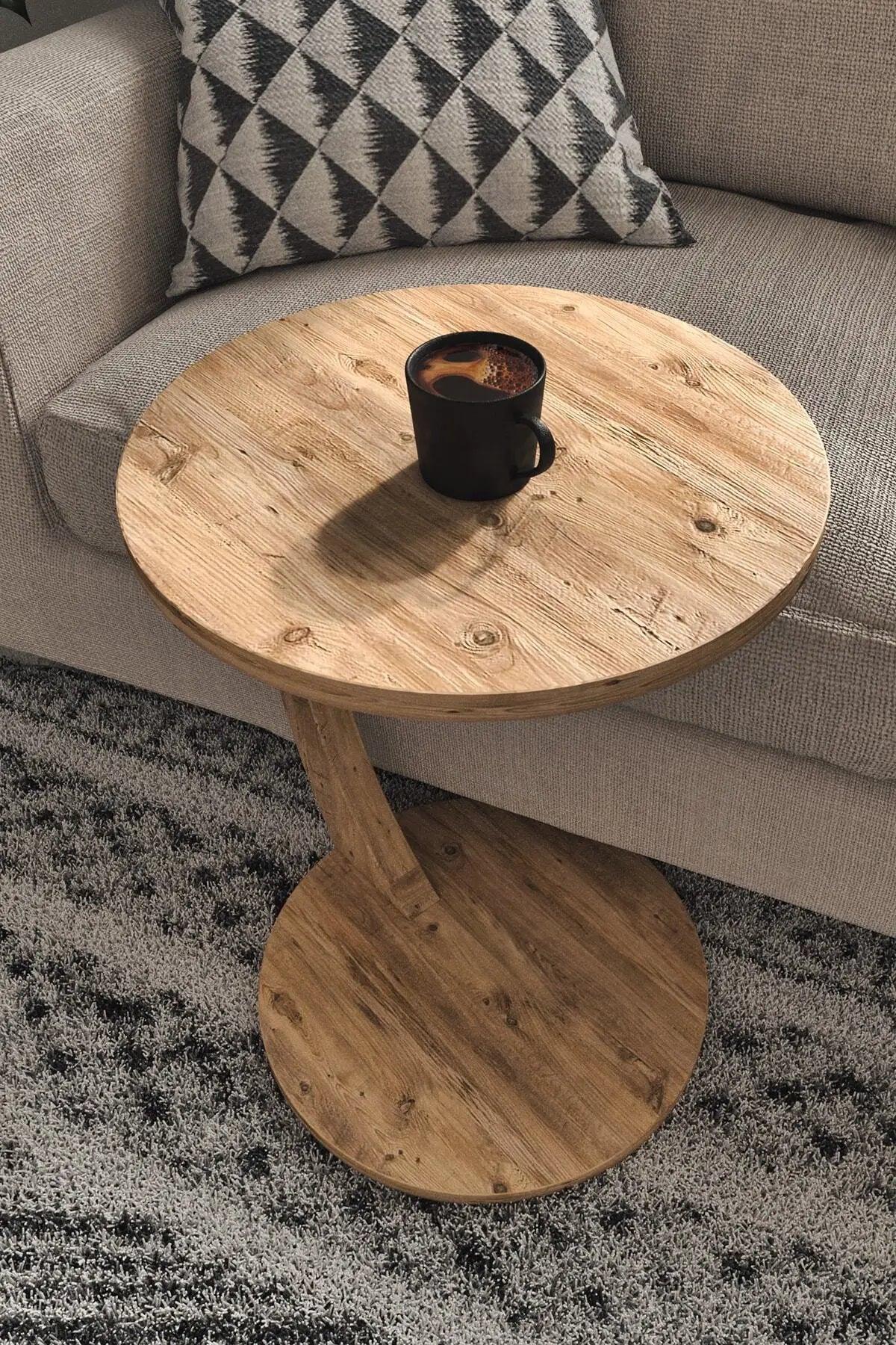 Wheeled C Coffee Table Sofa Furniture Living Room Tea Coffee Serving Table Side Table Atlantic Pine - Pacisia