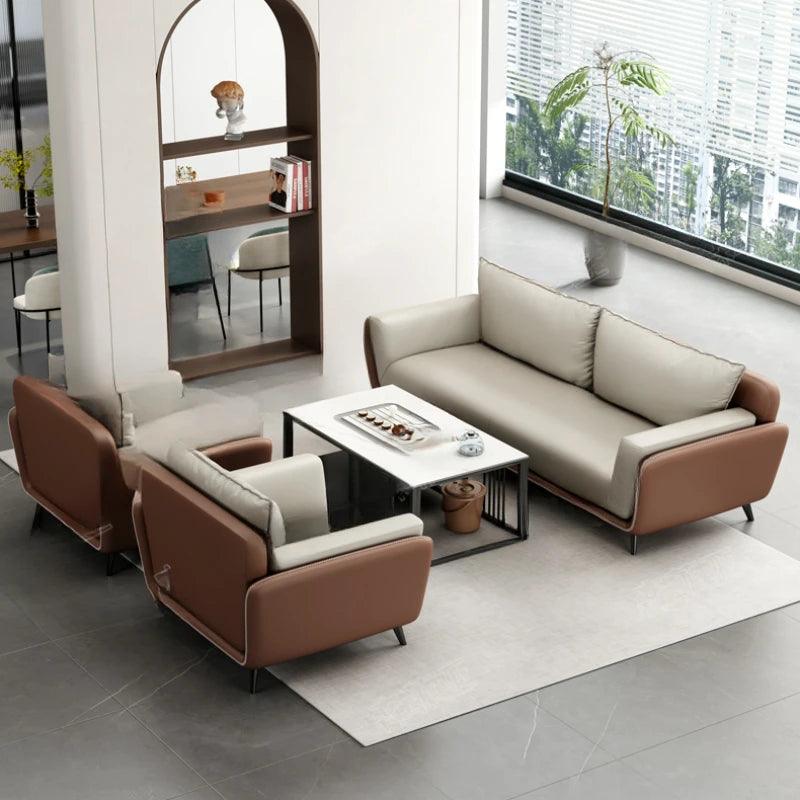 Waterproof Library Living Room Sofas Mid Century Floor Luxury Grande Sofas Anti Slip Armchair Canape Salon Prefabricated House - Pacisia