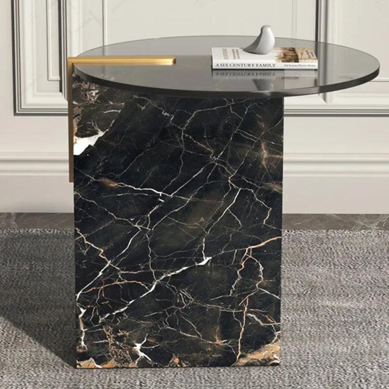 Italy Luxury Coffee Table Modern Unique Marble Round Transparent Glass Coffee Tables Corner Moveis Para Casa Bedroom Furniture - Pacisia