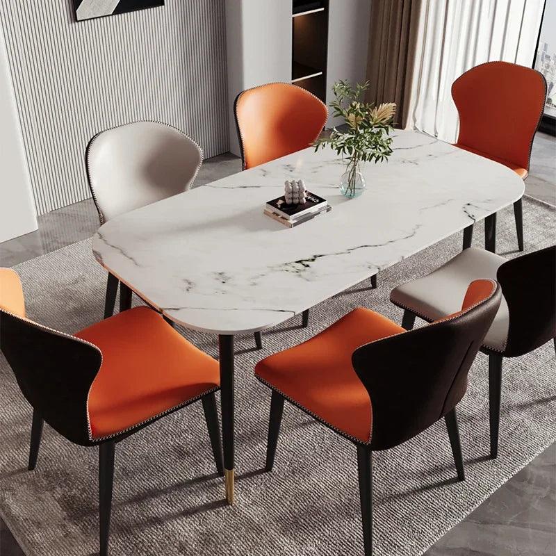 Luxury Trendy Dining Chairs Ultralight Kitchen Leather Beautiful Living Chairs Nordic Office Sillas De Comedor Home Furniture - Pacisia