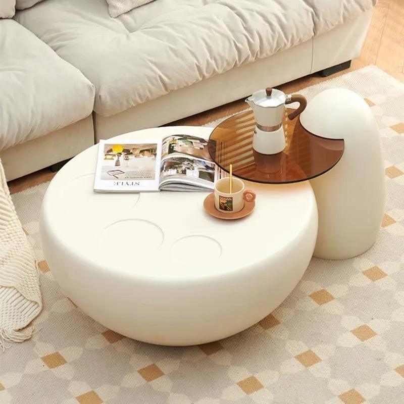 K-star Cream Style Coffee Table Modern And Minimalist Living Room Household Small Unit Cat Paw Light Luxury Nordic Style 2024 - Pacisia