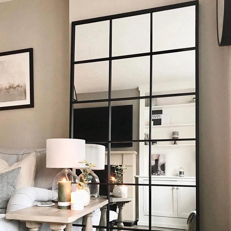 Designer Frame Wall Mirrors Floor Elegant Minimalist Make Up Full Length Wall Mirror Glass House Espejo Cuerpo Entero Decoration - Pacisia