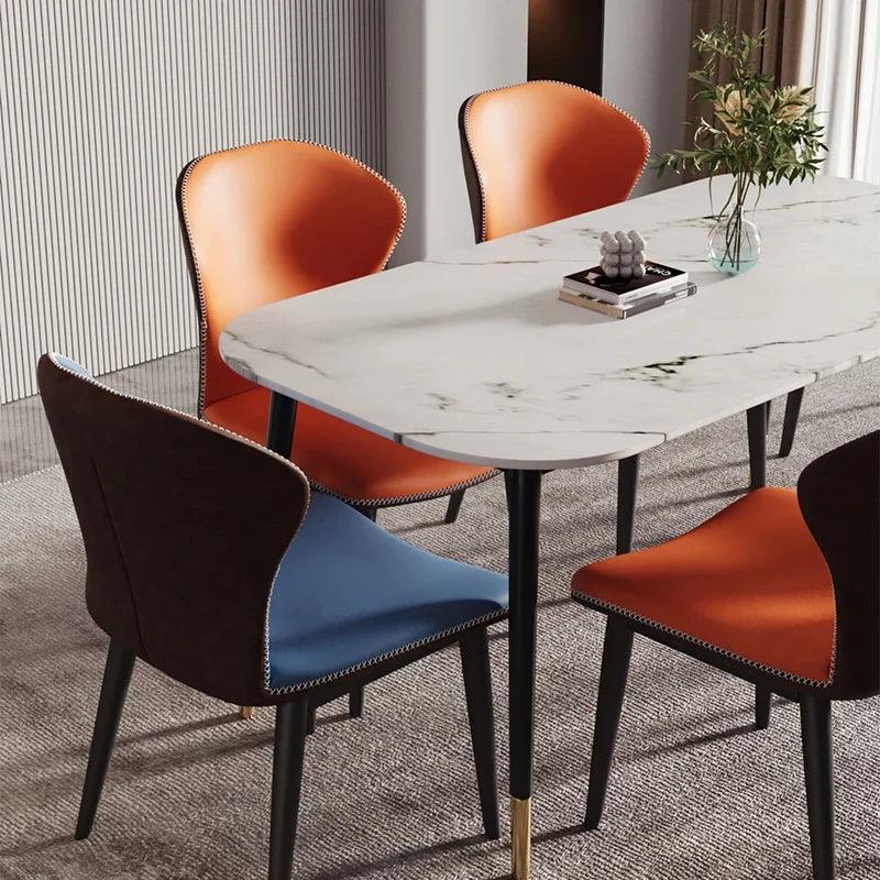 Luxury Trendy Dining Chairs Ultralight Kitchen Leather Beautiful Living Chairs Nordic Office Sillas De Comedor Home Furniture - Pacisia