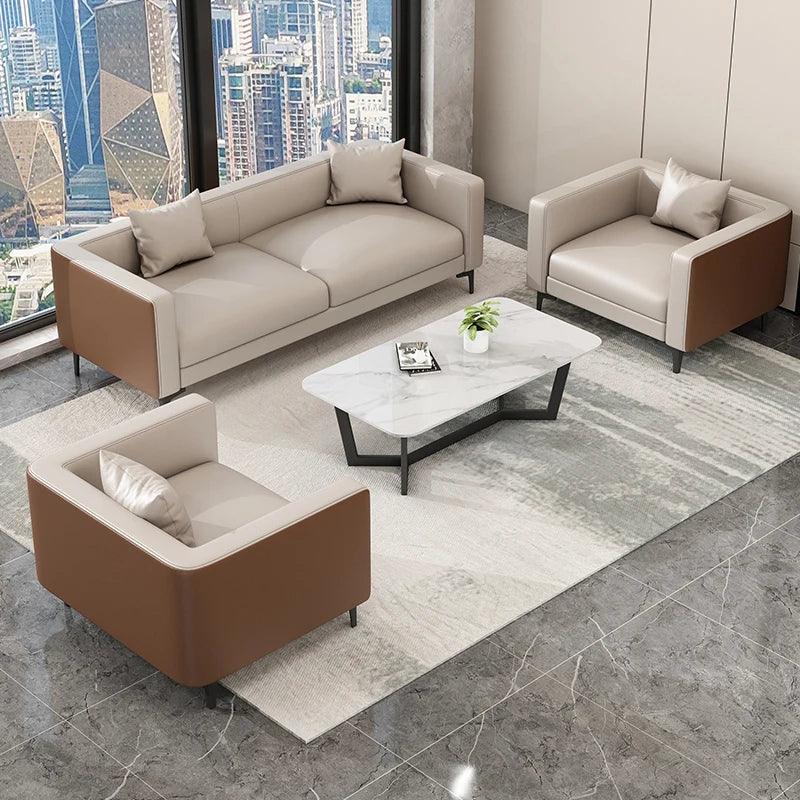 Reception Office Sofas Modular Leather Sectional Accent Modern Curved Office Sofas Ergonomic Muebles Para Hogar Office Furniture - Pacisia