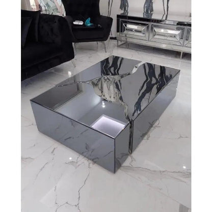 Latest design living room furniture luxury 3 pcs mirrored coffee table tea table end side table - Pacisia