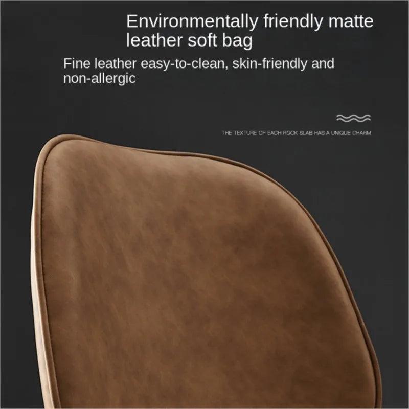 MOMO Light Luxury Dining Chair Metal Post-modern Italian Minimalist Home Leather Back Chair Fashion Ins Celebrity Nordic Chair - Pacisia