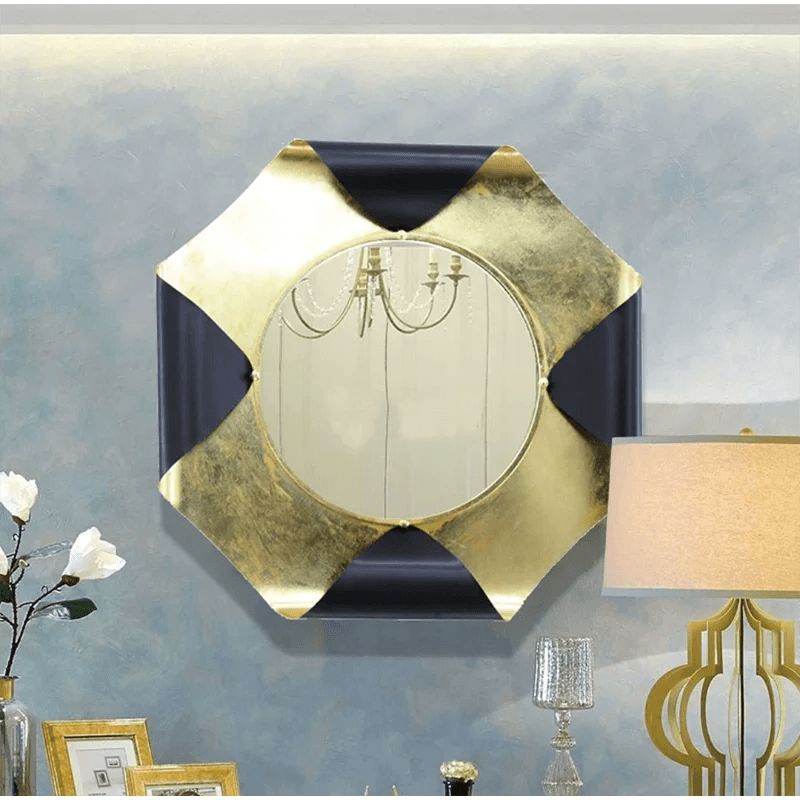 Luxury Irregular Decorative Mirrors Bedroom Wall Golden Decorative Mirrors Girls Aesthetic Espejos Cuerpo Entero Rooms Decorate - Pacisia