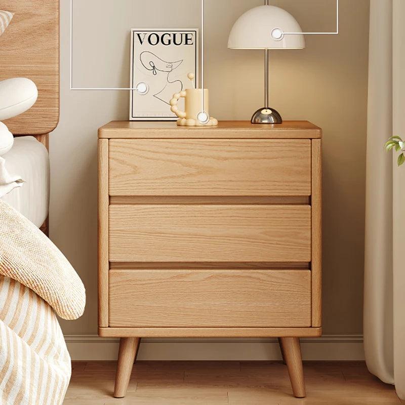 Nordic Modern Nightstands Vintage Bedroom Cute Wood Center Narrow Kawaii Nightstands Luxury Storage Nachttisch Home Furniture - Pacisia