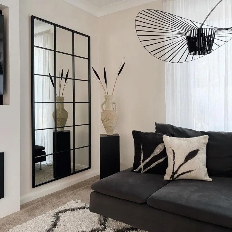 Designer Frame Wall Mirrors Floor Elegant Minimalist Make Up Full Length Wall Mirror Glass House Espejo Cuerpo Entero Decoration - Pacisia