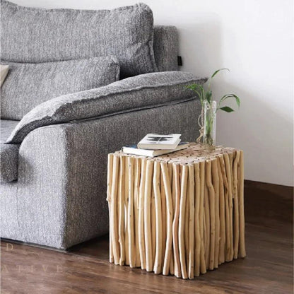 Sofa Side Table Light Luxury Solid Wood Simple Modern Mini Log Coffee Table Bay Window Mobile Stolik Kawowy Home Furniture - Pacisia