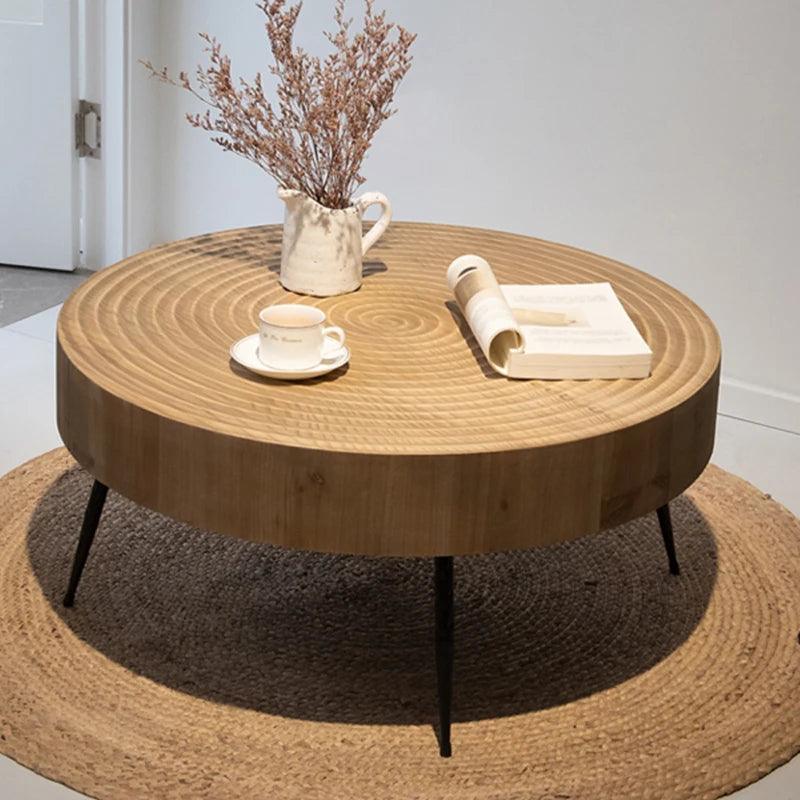 Vintage Premium Coffee Tables Aesthetic Design Space Saving Simple Side Table Round Unique Table Basse De Salon Furniture - Pacisia