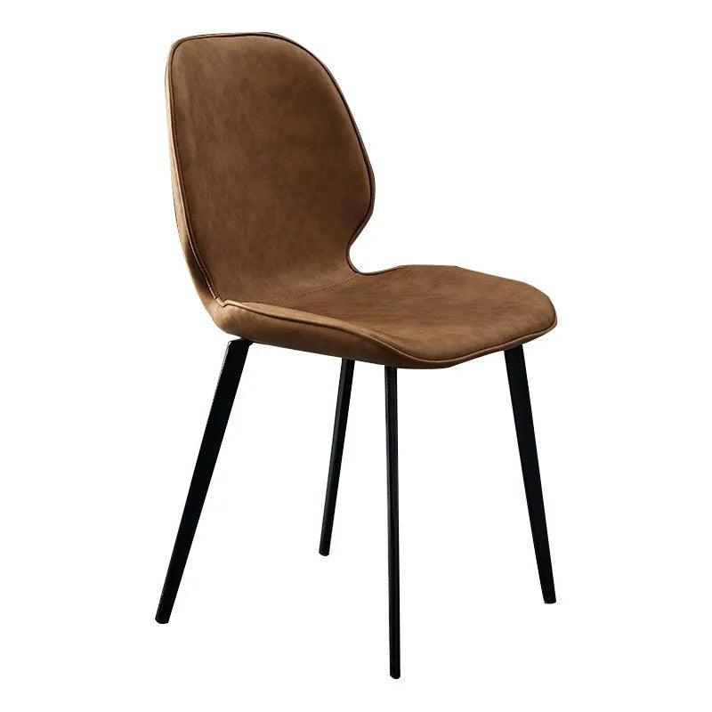 MOMO Light Luxury Dining Chair Metal Post-modern Italian Minimalist Home Leather Back Chair Fashion Ins Celebrity Nordic Chair - Pacisia