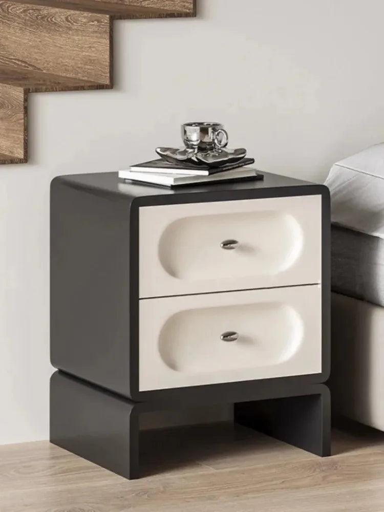 Luxury Cream Style Wood Minimalist Bedside Table Modern Childrens Cabinet Lockers Nightstands Mesa De Cabeceira Furniture Home - Pacisia