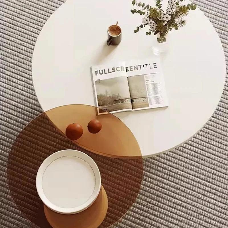 Luxury Round Coffee Tables Modern Living Room Home Unique Coffee Tables Nordic Minimalist Kaffee Tische Garden Furniture Sets - Pacisia