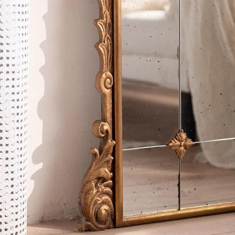 Full Body Standing Mirror Gold Luxury Floor Mirrors Arts Irregular House Decor Aesthetic Room Espejos Decoration Cabinets Large - Pacisia