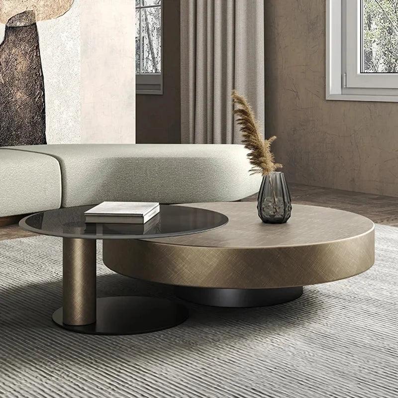 Round Luxury Coffee Tables Metal Minimalist Living Room Modern Coffee Tables Design Nordic Tavolino Da Salotto Home Furniture - Pacisia