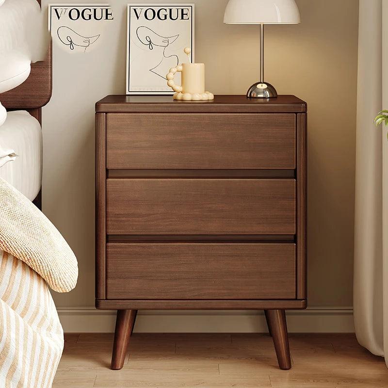 Nordic Modern Nightstands Vintage Bedroom Cute Wood Center Narrow Kawaii Nightstands Luxury Storage Nachttisch Home Furniture - Pacisia