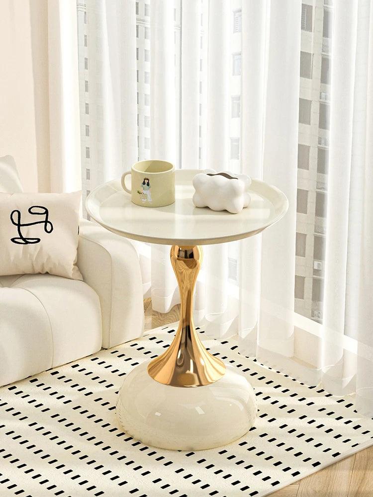 Iron Art Coffee Table, Cream Style Furniture, Living Room Sofa Side Table, Bedroom Bedside Storage Rack, Light Luxury Simplicity - Pacisia