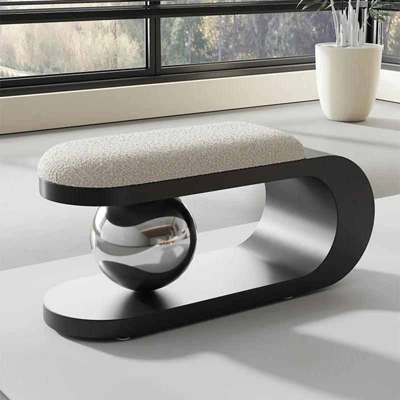 Nordic Home Shoe Changing Stools Living Room Bench Bedroom Bedside Bed End Stools Designer Light Luxury Sofa Ottoman Furniture B - Pacisia