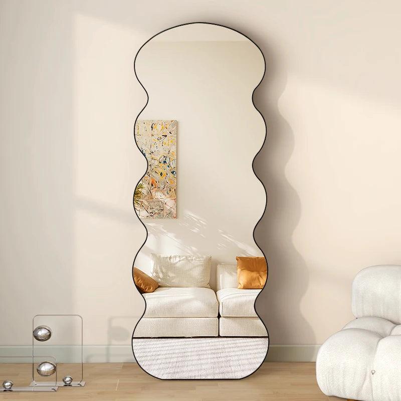Bedroom Irregular Mirror Aesthetic Art Floor Full Body Mirror Luxury Bathroom Espejos Decorativos De Pared Decorative Mirrors - Pacisia