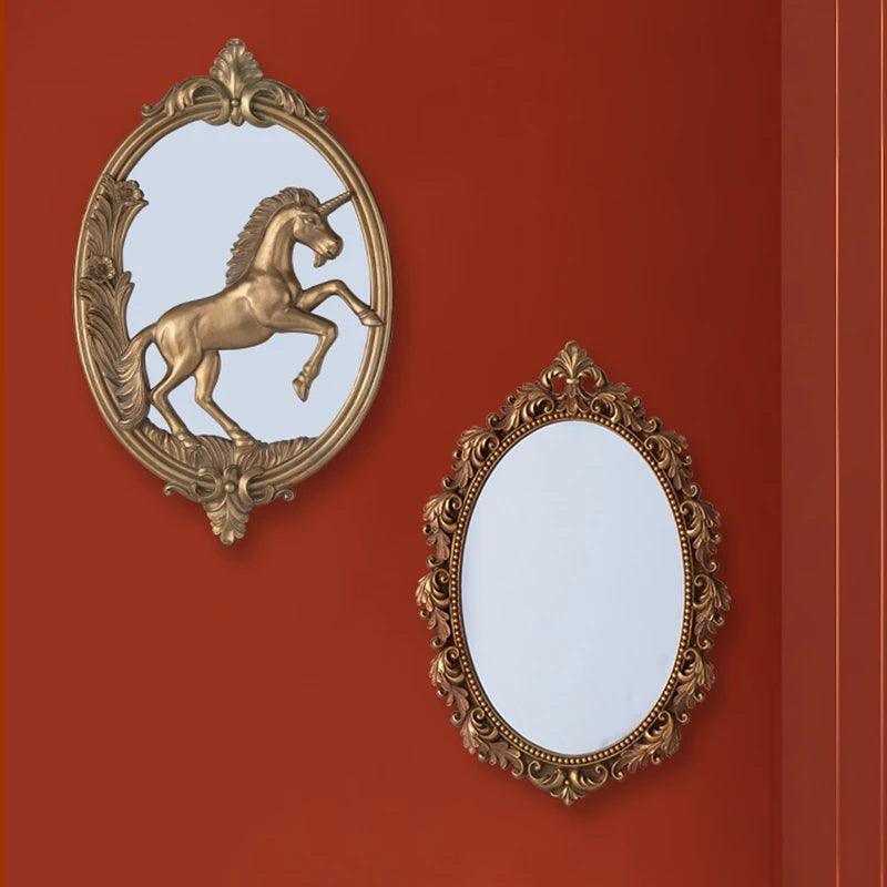 Luxury Decorative Mirrors Antique Circle Glass Nordic Circle Decorative Mirrors Wall Pegatina Espejo Decoration Aesthetic - Pacisia