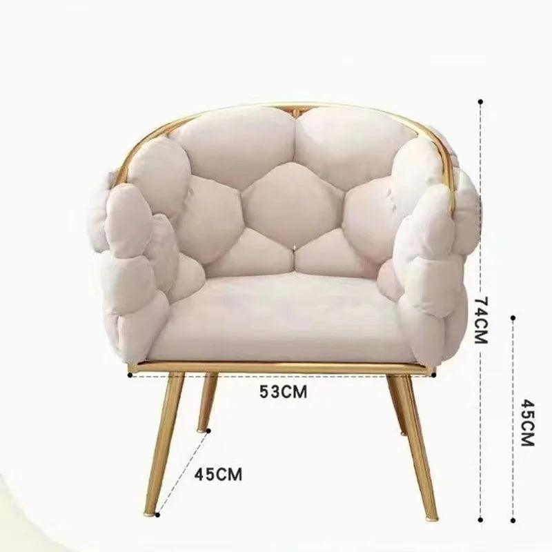 Beautiful European Dining Chairs Modern Nordic White Desk Chair Linen Vintage Chaises Salle Manger Light Luxury Style Furniture - Pacisia