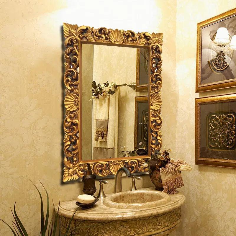 Decorative Mirror Wall Hanging Squares Glass Large Cosmetic Bathroom Decorative Mirror Makeup Miroir Mural Home Decoration - Pacisia