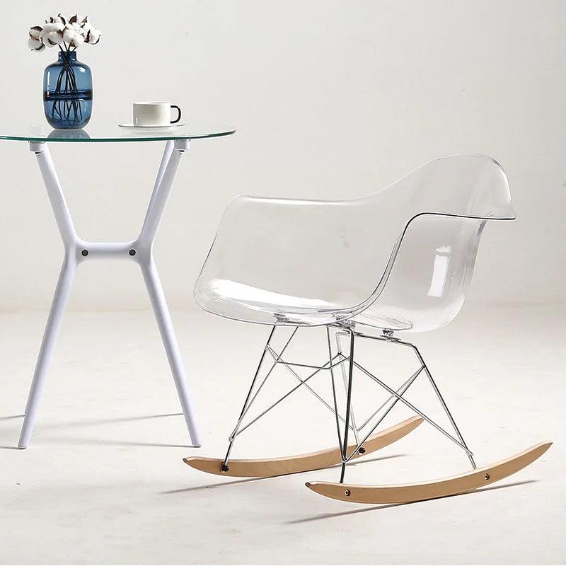 Joylove PC Chair Fashion Simple Transparent Plastic Chair Dining Chair Simple Creative Personality Dining Chair Coffee Chair - Pacisia