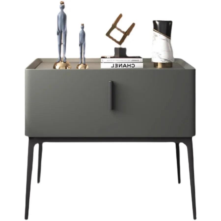 Black Gray Nightstands Bedroom Drawers Wooden Nordic Saving Nightstands Set Small Orgenizer Minimalist Modern Mobilya Room Decor - Pacisia