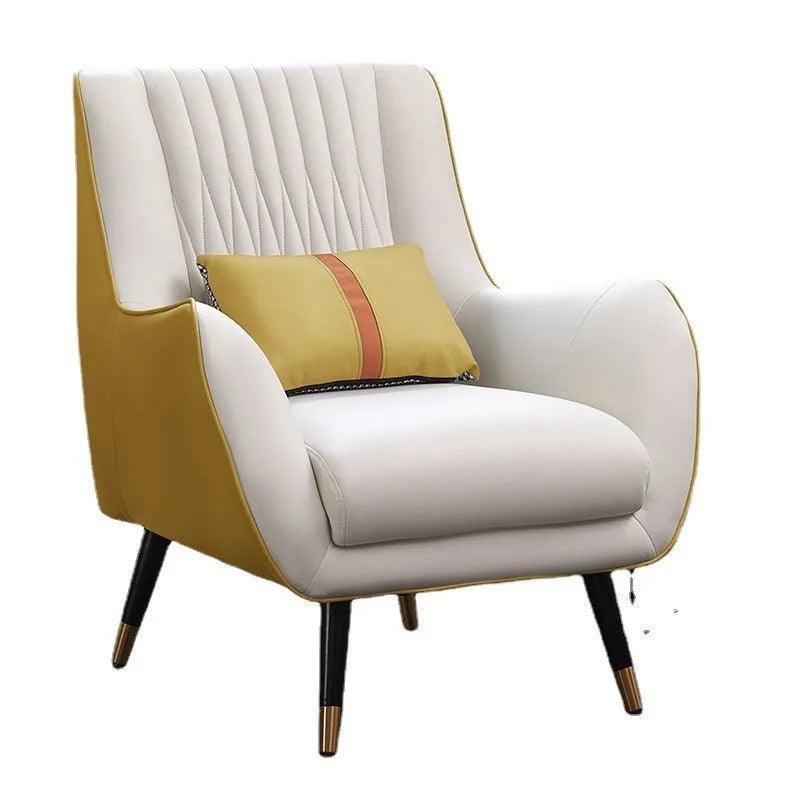 MOMO Scandinavian Light Luxury Single Sofa Simple Small Household Living Room Hotel Negotiation Leisure Reception Sofa Chair - Pacisia
