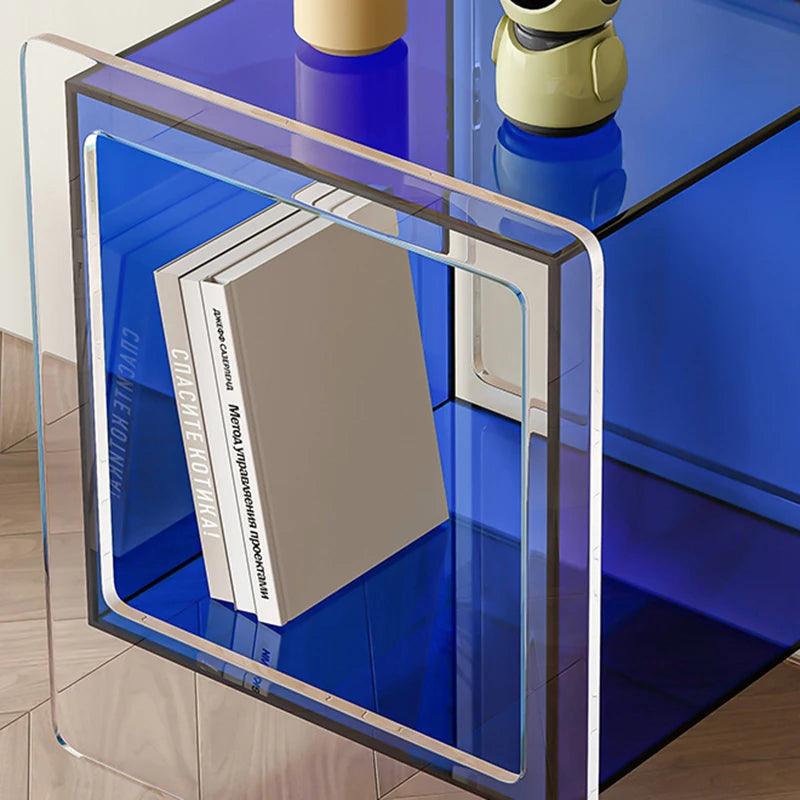 Acrylic Nightstands Side Table Bedroom Bed Storage Shelf Room Locker Table Mini Mid Century Modern Muebles Home Furnitures - Pacisia