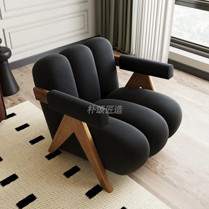 Soft Unique Living Room Sofas Chair Single Kawaii Wood Armchair Sofas Chair Nordic Lounge Luxury Woonkamer Banken Home Furniture - Pacisia