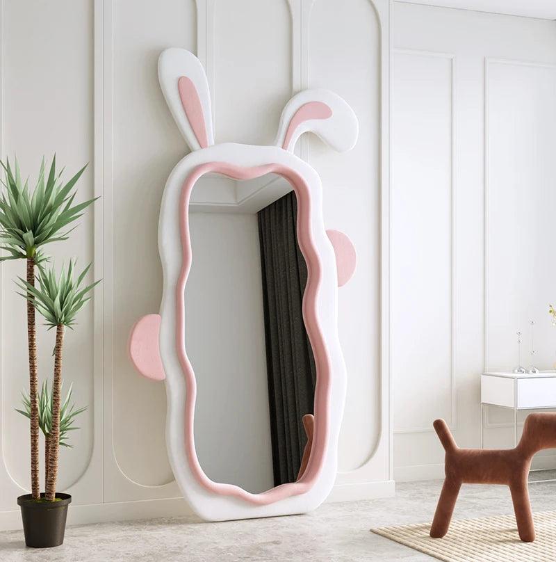 Cute Girls Decorative Mirrors Standing Large Length Floor Decorative Mirrors Long Glass Espejo Adhesivo Pared Room Aesthetic - Pacisia