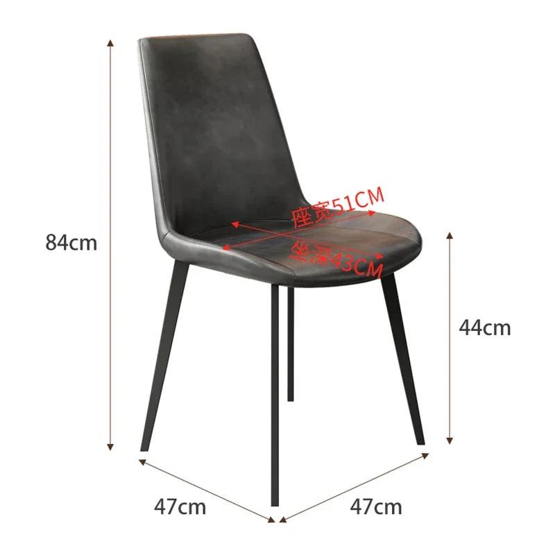 Luxury Metal Dining Chairs Modern Nordic Dressing Table Office Soft Chair Dining Room Silla Comedor Lounge Suite Furniture - Pacisia