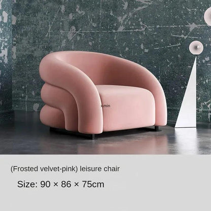 Light Luxury Single Sofa Chair Bedroom Balcony Lazy Sofa Small Living Room Nordic Single Chair Leisure Network Red Chair - Pacisia