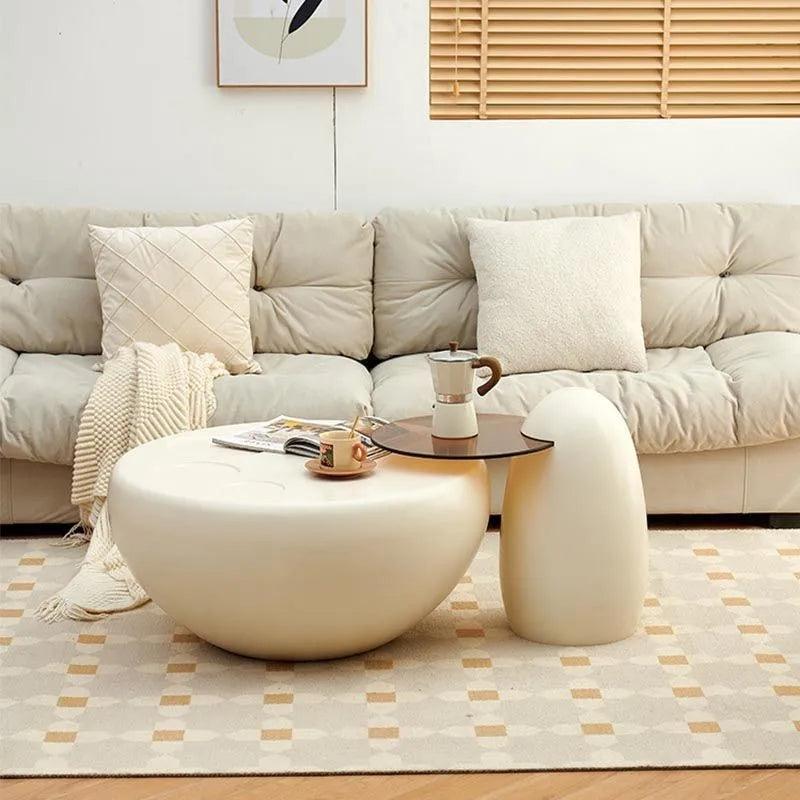 K-star Cream Style Coffee Table Modern And Minimalist Living Room Household Small Unit Cat Paw Light Luxury Nordic Style 2024 - Pacisia