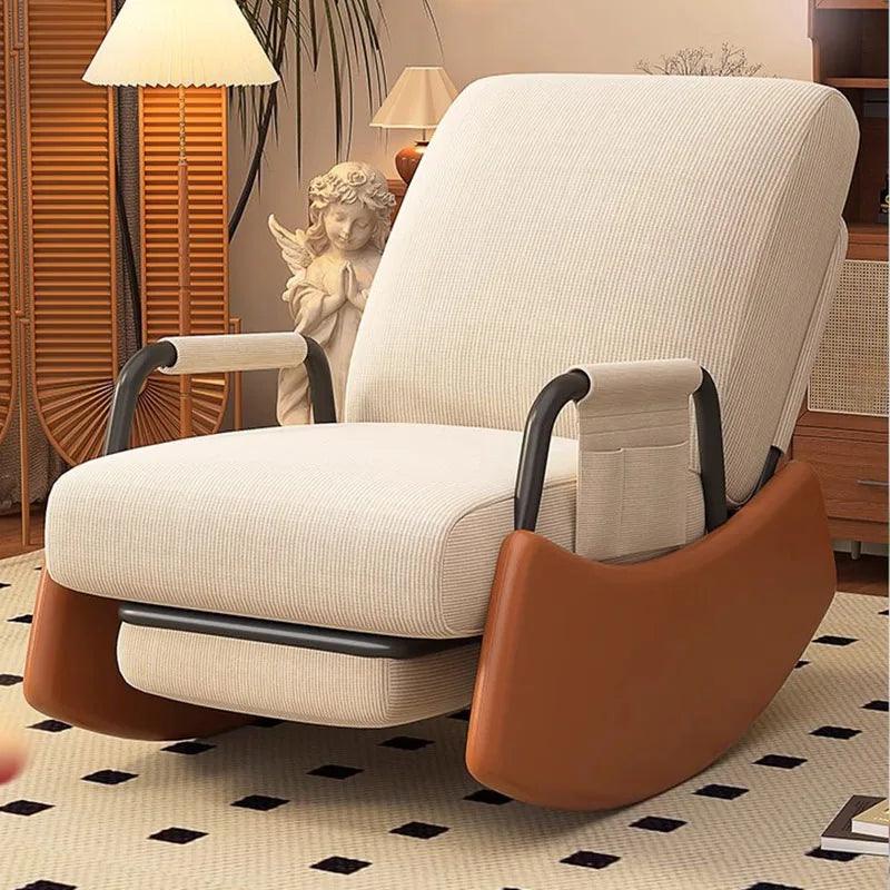 Arm Rocking Chair Lounge Luxury Bedroom Meditation Recliner Chair Design Room Single Sofa Fauteuil Salon Unique Furniture - Pacisia