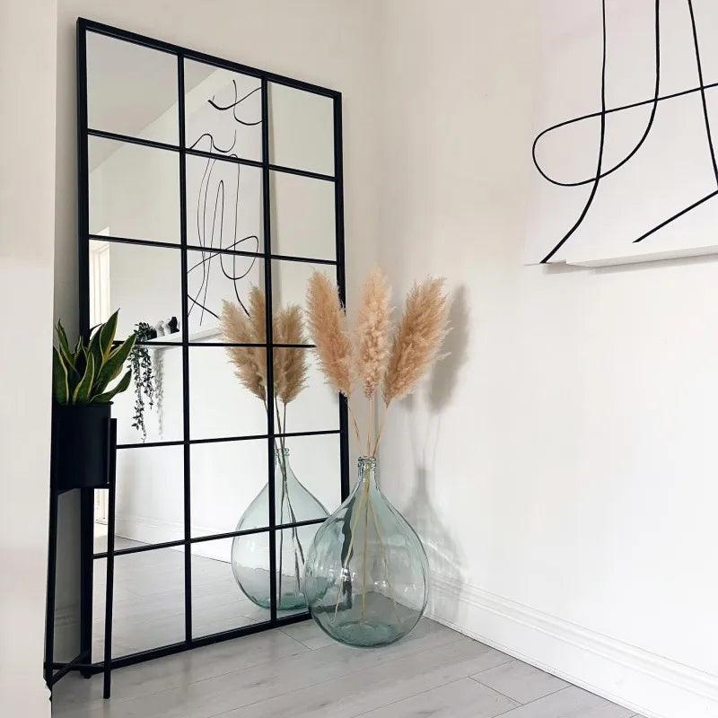 Designer Frame Wall Mirrors Floor Elegant Minimalist Make Up Full Length Wall Mirror Glass House Espejo Cuerpo Entero Decoration - Pacisia