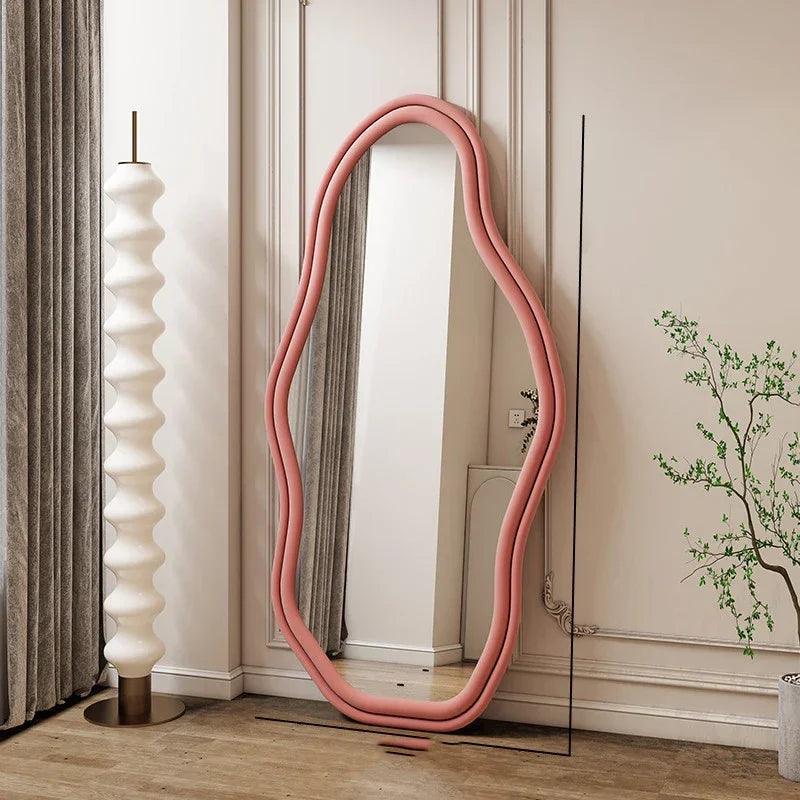 Length Bedroom Decorative Mirrors Wall Cute Standing Girls Decorative Mirrors Wavy Glass Decoracion Habitacion House Decoration - Pacisia