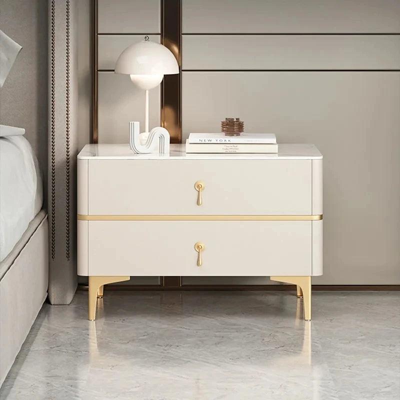 Minimalist White Night Table Bedroom Modern Storage Drawer Bedside Table Luxury Trendy Mesa De Cabeceira Para Quarto Furniture - Pacisia