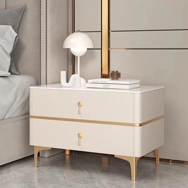 Minimalist White Night Table Bedroom Modern Storage Drawer Bedside Table Luxury Trendy Mesa De Cabeceira Para Quarto Furniture - Pacisia