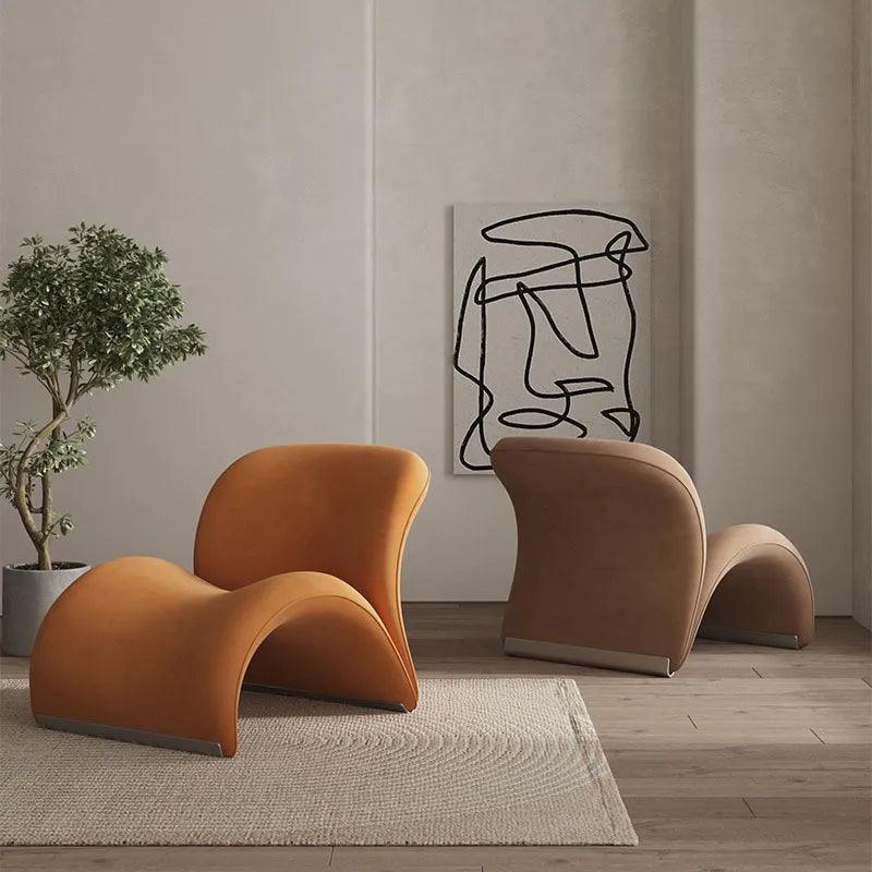 Italian Minimalist Simple People Sofa Netflix Living Room Balcony Leisure Chair Designer Creative Lazy Sofa Chair Shaped - Pacisia